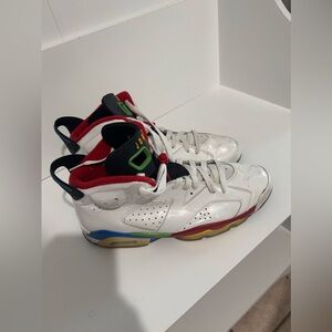 Nike Air Jordan Olympic 6 Size 9.5 Retro 2008 VI RED Flag Beijing 325387-161 B